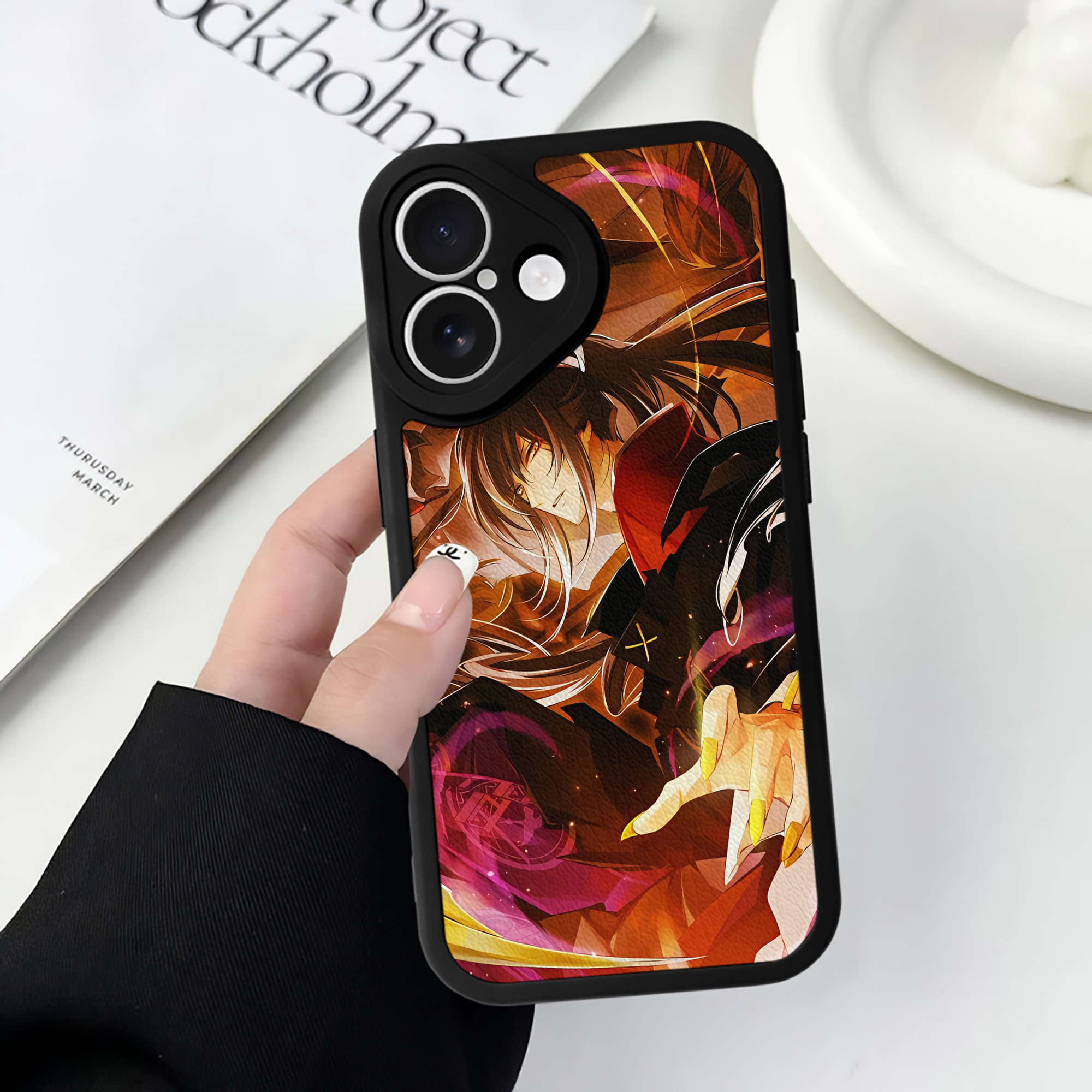 （画像用） 刀剣乱舞 Touken Ranbu 【iPhone 16シリーズ対応】シリコンスマホケース（レザー調） 材質：シリコン